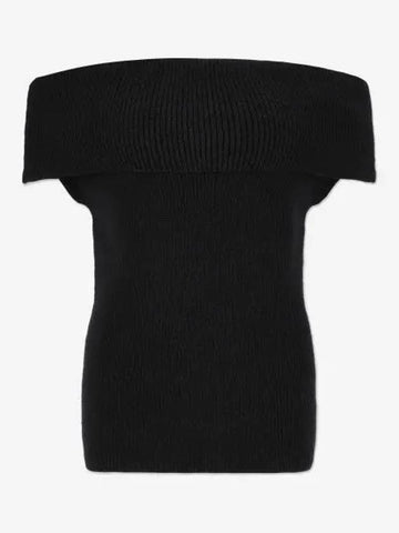 Ribbed sleeveless knit black 2315132325200 - TOTEME - BALAAN 1