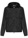 Bradano Logo Hooded Jacket Black - DUVETICA - BALAAN 3