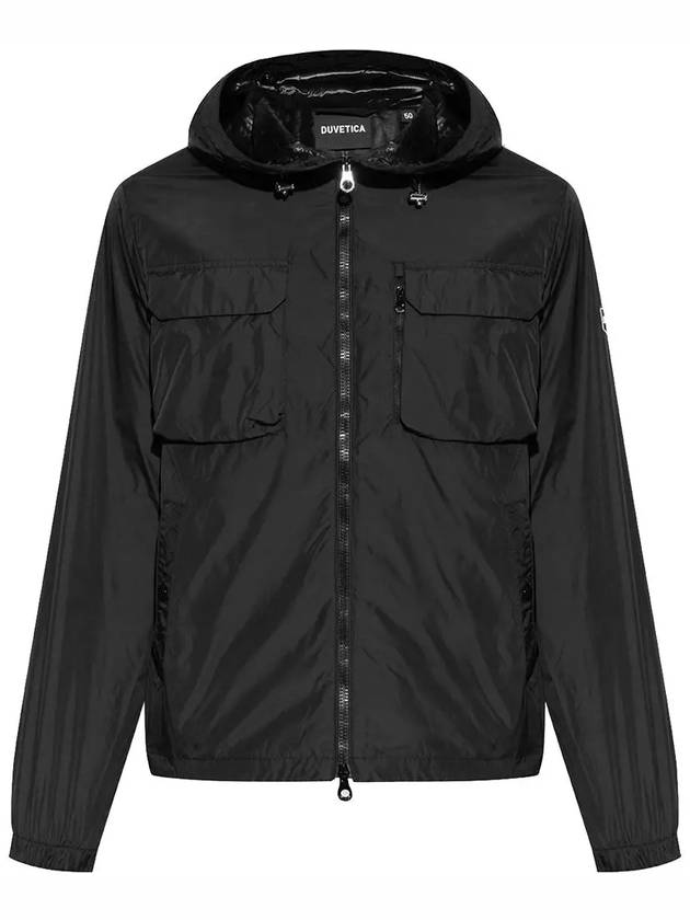 Bradano Logo Hooded Jacket Black - DUVETICA - BALAAN 3