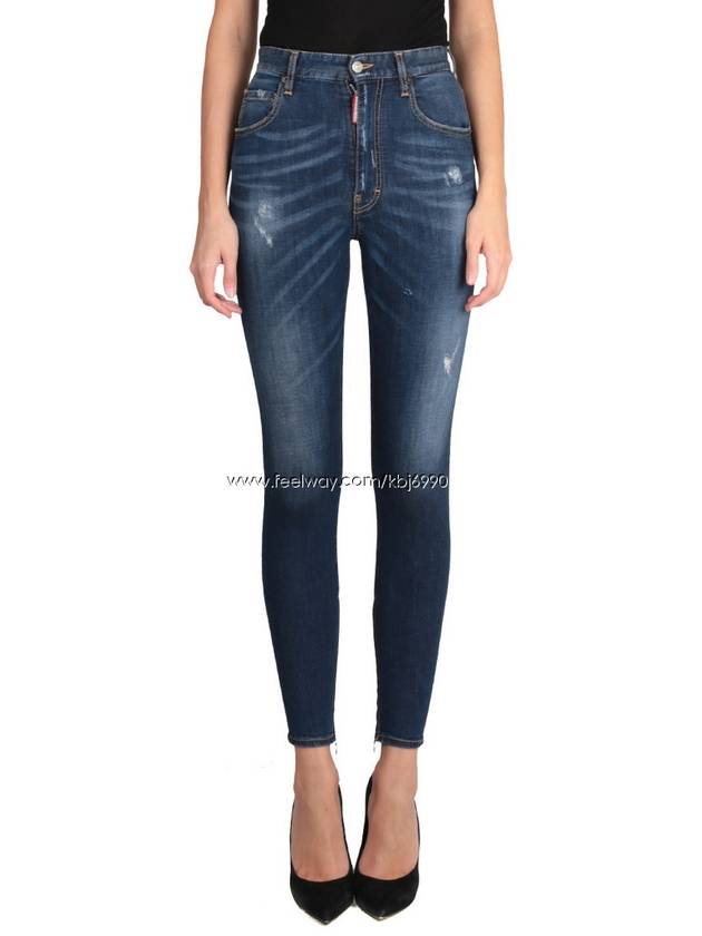 Women's High Waist Twiggy Jeans 72LA0794 - DSQUARED2 - BALAAN 2