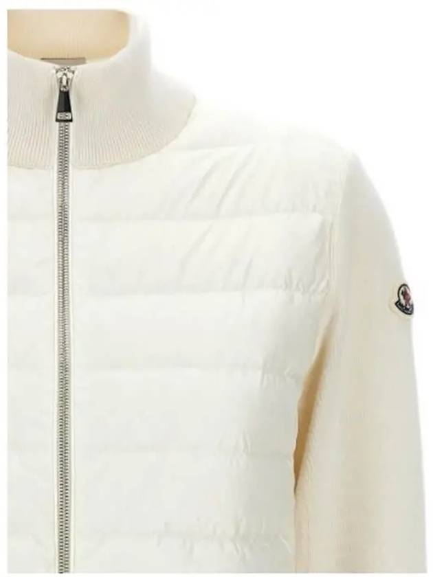 Women s Logo Patch Knit Padding Cream 9B00014M1131030 - MONCLER - BALAAN 3