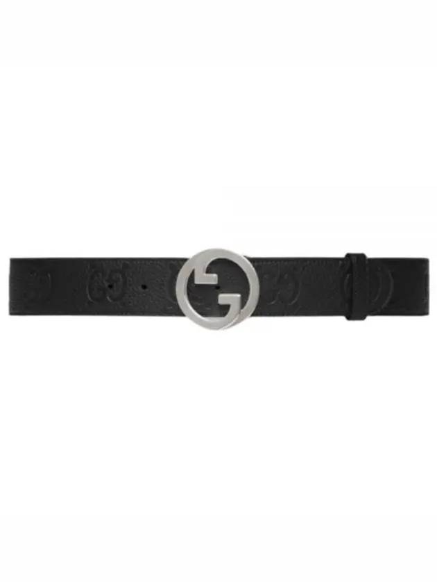 Blondie Wide Leather Belt Black - GUCCI - BALAAN 2