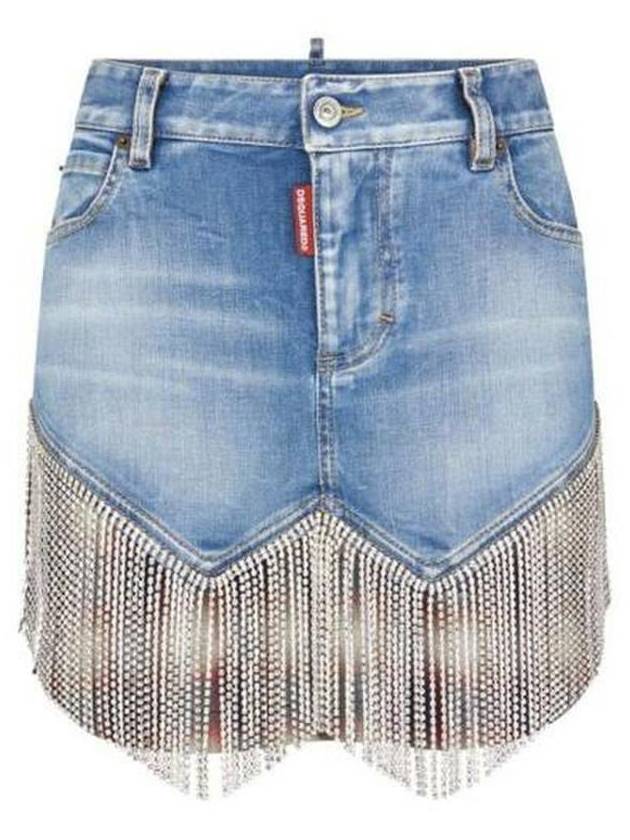 Denim Skirt S75MA0910S30789 470 BLUE - DSQUARED2 - BALAAN 2