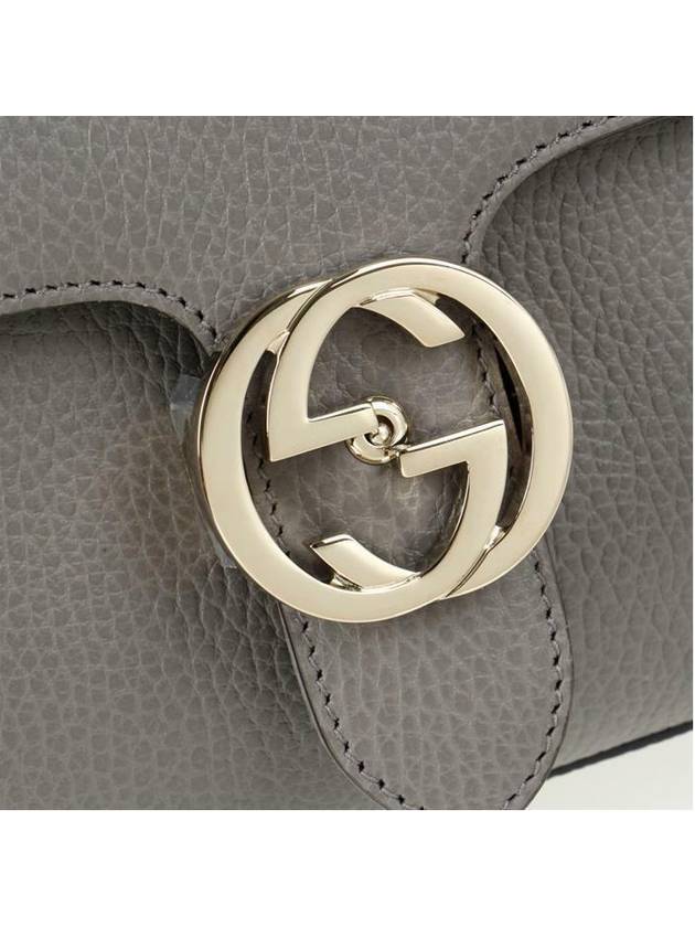 GG Interlocking Chain Small Top Handle Shoulder Bag Grey - GUCCI - BALAAN 7