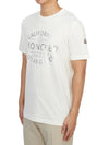 Metallic Logo Short Sleeve T-Shirt White - MONCLER - BALAAN 3