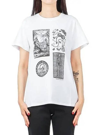 Skeleton Print Short Sleeve T-Shirt White - ALEXANDER MCQUEEN - BALAAN 2