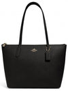 Zip Top Tote Bag Black - COACH - BALAAN 2