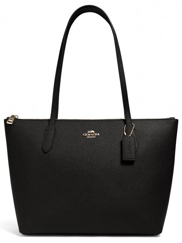 Zip Top Tote Bag Black - COACH - BALAAN 2