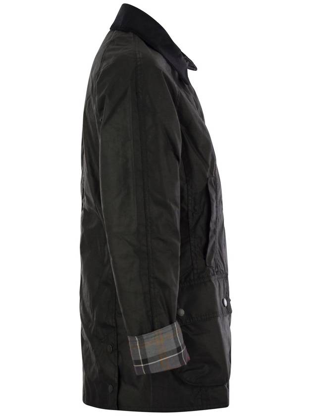 Beadnell Wax Zip-up Jacket Black - BARBOUR - BALAAN 4