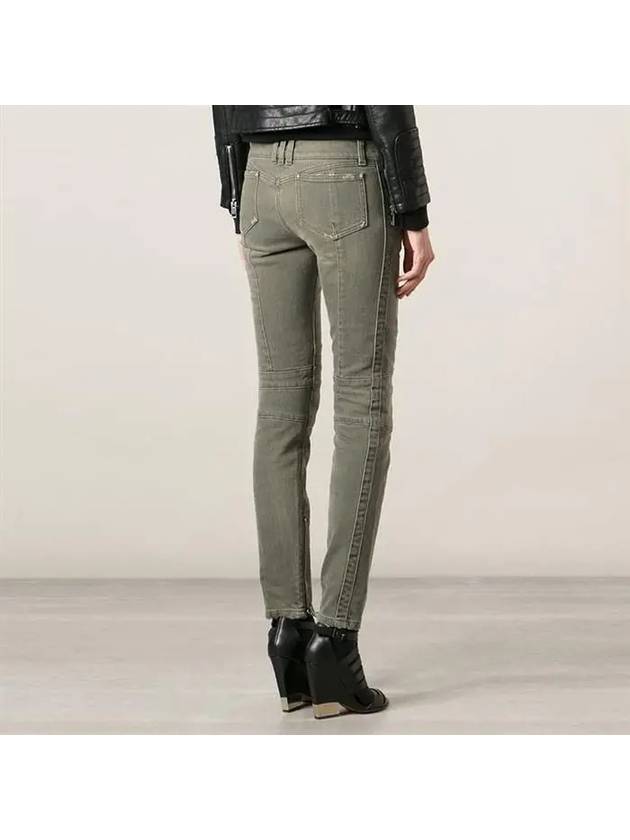 WoMen's Cotton Skinny Jeans Green - BALMAIN - BALAAN 5