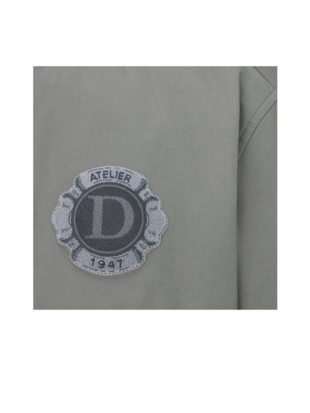 Cotton Blend Bomber Jacket Grey - DIOR - BALAAN 4