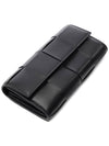 Cassette Flap Leather Long Wallet Black - BOTTEGA VENETA - BALAAN 6