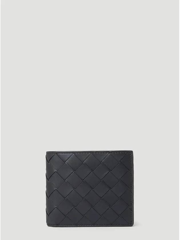 Intrecciato Leather Half Wallet Black - BOTTEGA VENETA - BALAAN 3