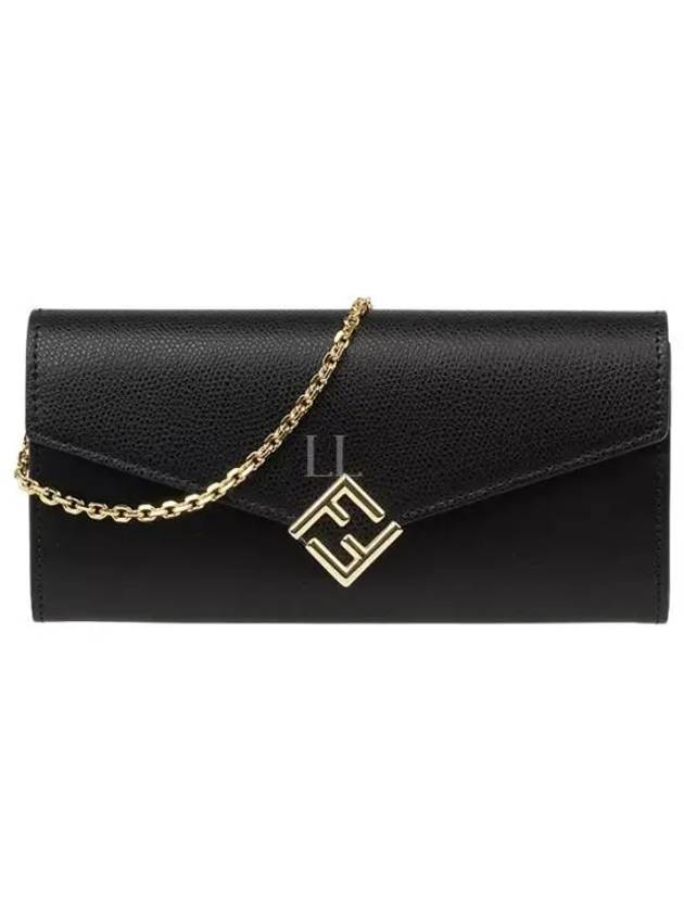 FF Diamond Continental Chain Long Wallet Black - FENDI - BALAAN 2