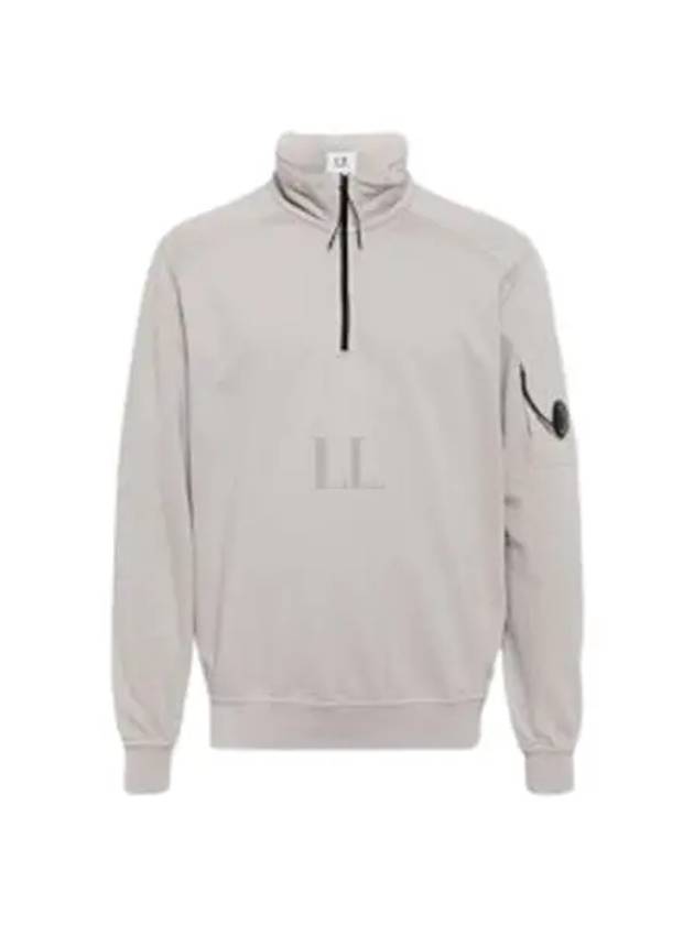 Light Fleece Half Zip-Up Sweatshirt Grey - CP COMPANY - BALAAN 2