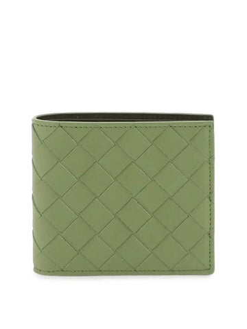 Intrecciato Bifold Half Wallet Light Khaki - BOTTEGA VENETA - BALAAN 1