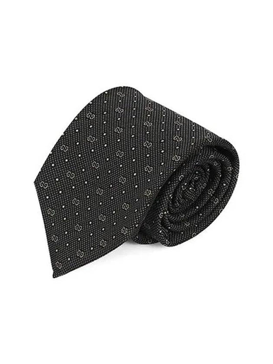 GG Dot Pattern Silk Tie Black - GUCCI - BALAAN 2