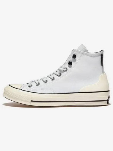 Chuck 70 Leather Moonbase Egret High MOONBATHEEGRETBLACK - CONVERSE - BALAAN 1