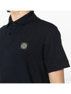 Pique Stretch Cotton Short Sleeve Polo Shirt Navy - STONE ISLAND - BALAAN 6