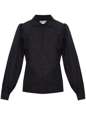 Comme Des Garçons Noir Kei Ninomiya Cotton Shirt, Women's, Black - COMME DES GARCONS - BALAAN 1