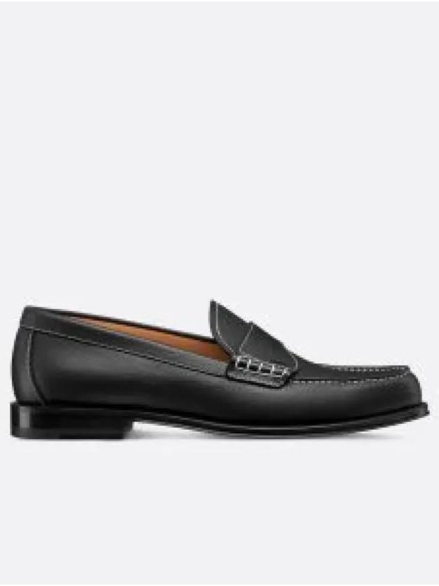 Granville Grained Calfskin Loafers Black - DIOR - BALAAN 2