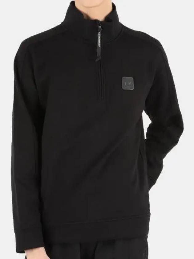 Lens Wappen Light Fleece Sweatshirt Black - CP COMPANY - BALAAN 2