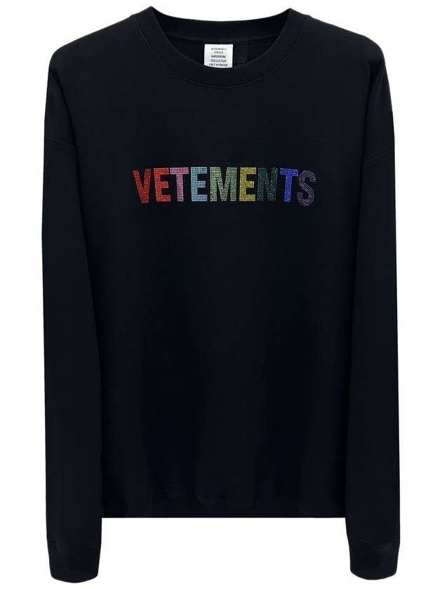 Crystal Logo Overfit Sweatshirt UE52TR520 - VETEMENTS - BALAAN 1