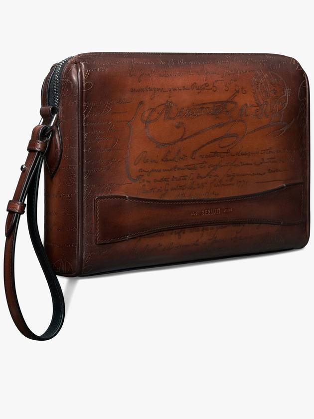 Rosewood Scritto Leather Pouch ROSEWOOD_NEO JOUR V2 - BERLUTI - BALAAN 3