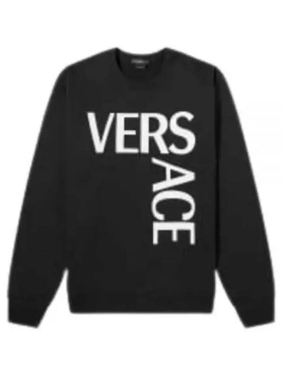 Across Logo Sweatshirt Black - VERSACE - BALAAN 2