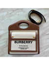 Mini Two-Tone Canvas And Leather Pocket Bag Natural Malt Brown - BURBERRY - BALAAN 4