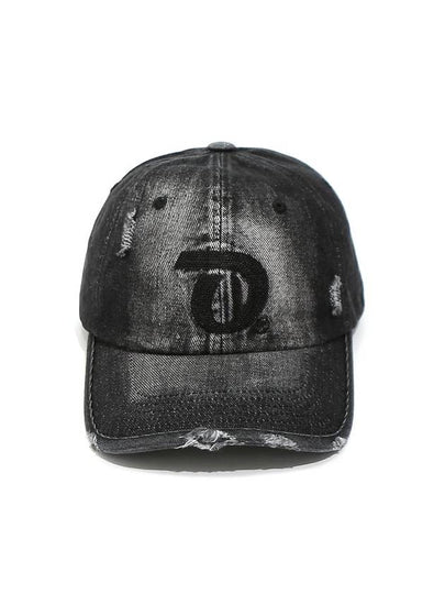 Point Logo Washed Denim BB Ball Cap Black - OGARP - BALAAN 2