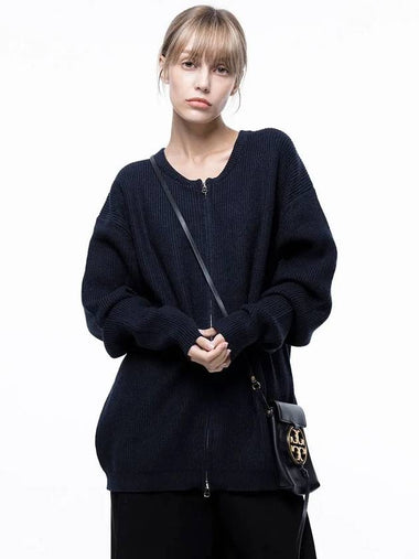 For Woman Women s Soft Two way Knit Cardigan Navy W243TP10NY - CHANCE'S NOI - BALAAN 1