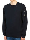 Men's Lens Wappen Pullover Knit Navy 12CMKN128A 004037A 888 - CP COMPANY - BALAAN.