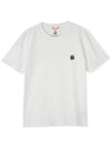 Men s Logo Patch Off White Short Sleeve T Shirt PMTEEBT02 505 - PARAJUMPERS - BALAAN 1