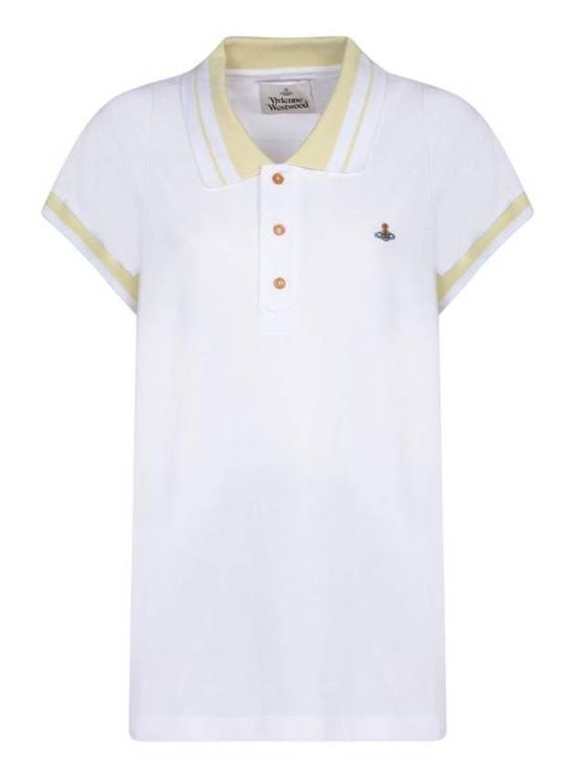 Embroidered ORB Polo Shirt White - VIVIENNE WESTWOOD - BALAAN 2