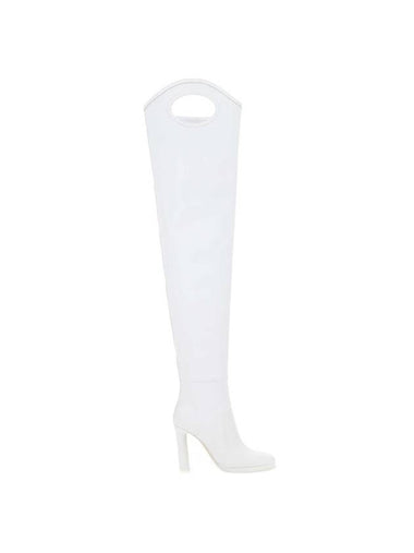 Wonder Leather Long Boots White - BURBERRY - BALAAN 1