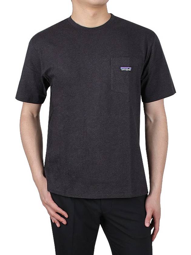 Men's Daily Pocket Regenerative Cotton Short Sleeve T-Shirt Black - PATAGONIA - BALAAN 3