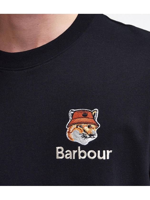 Fox Head Patch Crew Neck Long Sleeve T-Shirt Black - BARBOUR - BALAAN 6