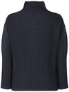 Pleated Zip Up Cardigan Black - ISSEY MIYAKE - BALAAN 3