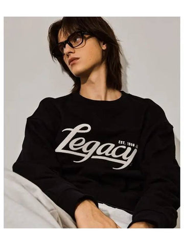 NBNCE4A913 UNI LEGACY Sweatshirt Black - NEW BALANCE - BALAAN 1