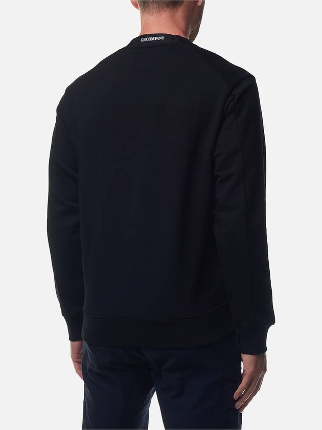 Diagonal Raised Fleece Lens Sweatshirt Black - CP COMPANY - BALAAN 6