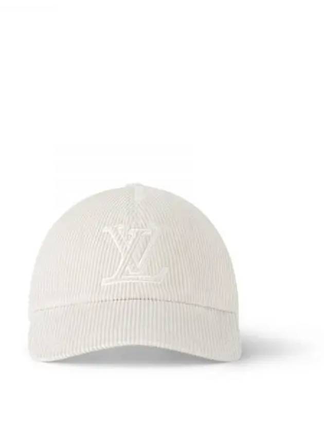 LV Signature Corduroy Ball Cap Baseball Luxury Hat Gray M7752M - LOUIS VUITTON - BALAAN 1