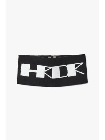 WOMEN DRKSHDW Logo Print Headband Black - RICK OWENS - BALAAN 1