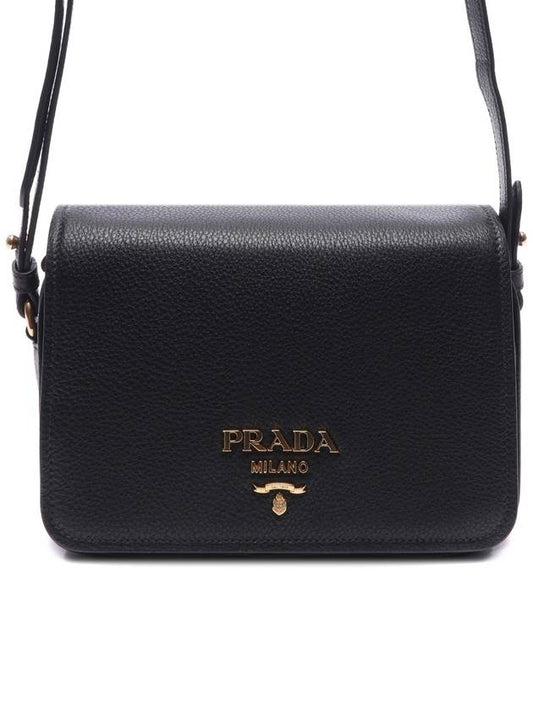 Vitello Phoenix Crossbody Bag Black - PRADA - BALAAN.