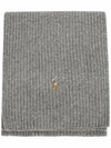 Pony logo embroidered ribbed muffler 449904784 002 - POLO RALPH LAUREN - BALAAN 2