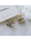 CC logo quilted earrings crystal gold ABB974 - CHANEL - BALAAN 6