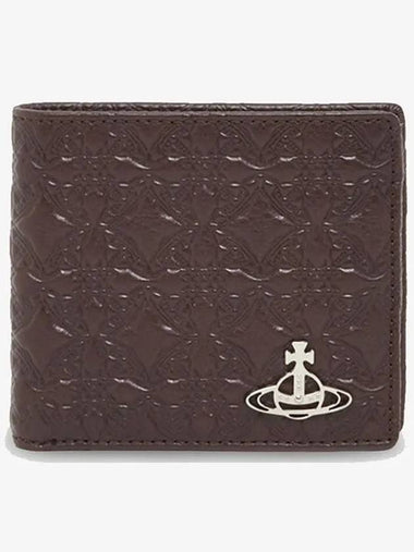 Logo detail George embossed half wallet brown 51120008 D401 - VIVIENNE WESTWOOD - BALAAN 1