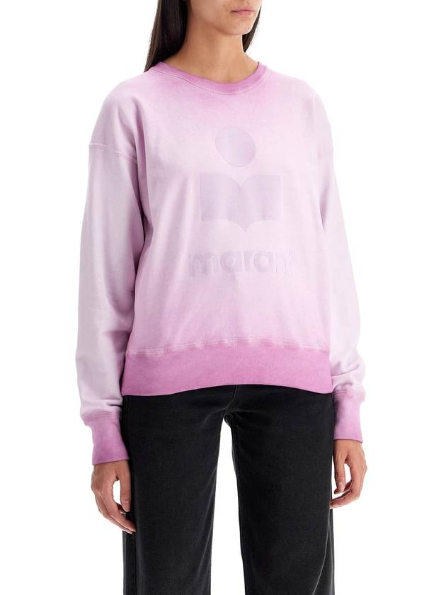 Mobyli Washed Cotton Logo Sweatshirt Lilac - ISABEL MARANT ETOILE - BALAAN 3