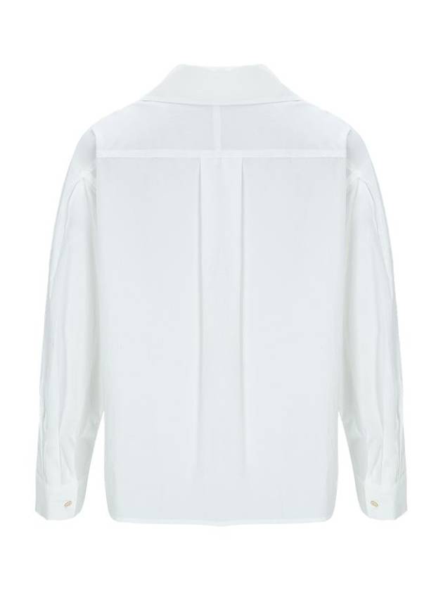 Cotton open collar blouse white - CALLAITE - BALAAN 9