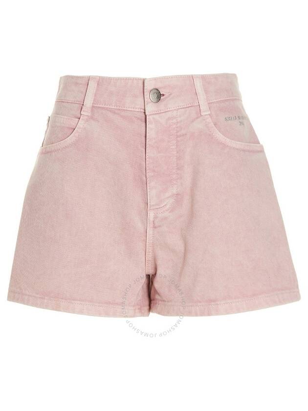 Women's Logo Denim Shorts Pink - STELLA MCCARTNEY - BALAAN 2